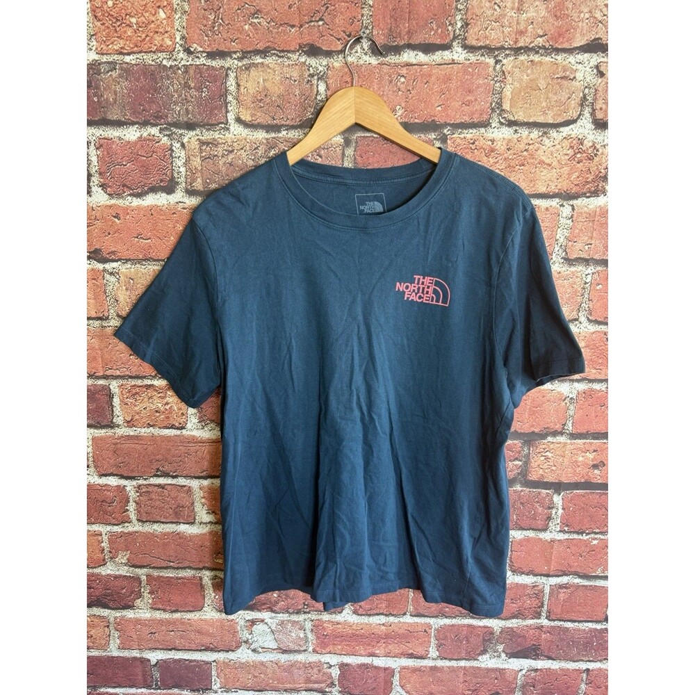 The North Face Womens Blue Short Sleeve Athletic Graphic T-shirt Size XL